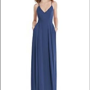 After Six Bridesmaid Dress, Size 8, Sailor Blue